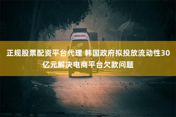 正规股票配资平台代理 韩国政府拟投放流动性30亿元解决电商平台欠款问题