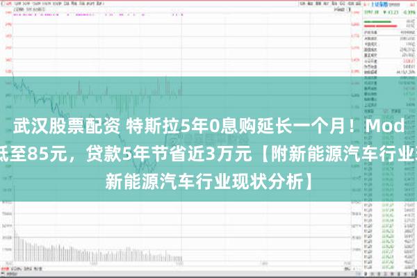 武汉股票配资 特斯拉5年0息购延长一个月！Model 3每日低至85元，贷款5年节省近3万元【附新能源汽车行业现状分析】