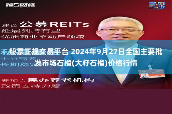 股票正规交易平台 2024年9月27日全国主要批发市场石榴(大籽石榴)价格行情